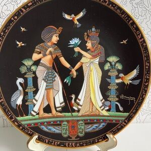 The Marriage of Tutankhamun Egyptian Osiris Porcelain Collector Plate